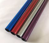 Tubo colorido de la fibra de carbono de Kevlar Aramid de los altos del módulo productos de la fibra de carbono